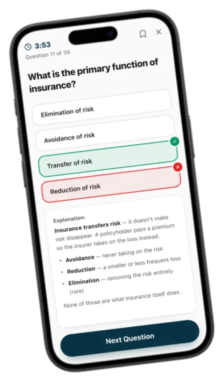 Get Cleared mobile practice and answer explanations on an iPhone.